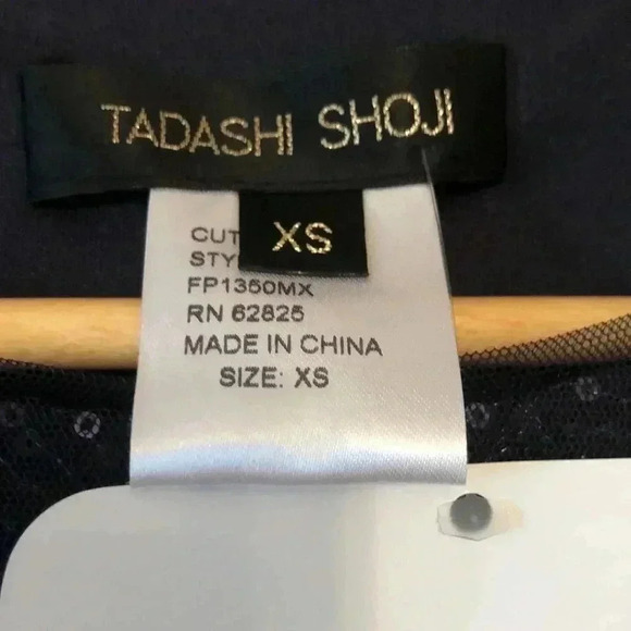 TADASHI SHOJI Sleeveless Gathered Waist Sequined Accent Sheath Dress - Picture 5 of 10